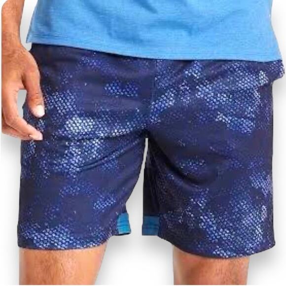 All In Motion Training Shorts blue print - Picture 1 of 6